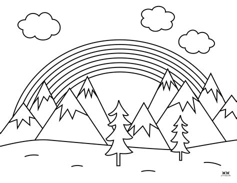 rainbow coloring page coloring pages