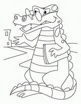 Crocodile Alligator Krokodil Ausmalbilder Uniquecoloringpages Coloringhome Crocodiles sketch template