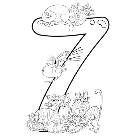 coloring printables numbers  cartoon style animals