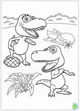 Dinokids Train Coloring Dinosaur Dino Close sketch template