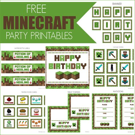 minecraft printables catch  party