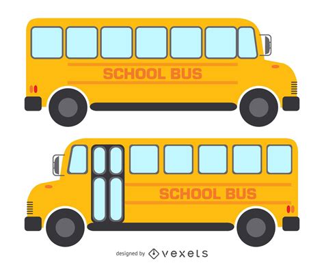 isolated school bus drawings vector