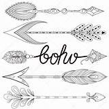 Arrows Henna Bohemian Set Stock Feathers Hand Illustration Zentangle Drawn Ar Depositphotos Vector Arrow Panki Tattoo sketch template