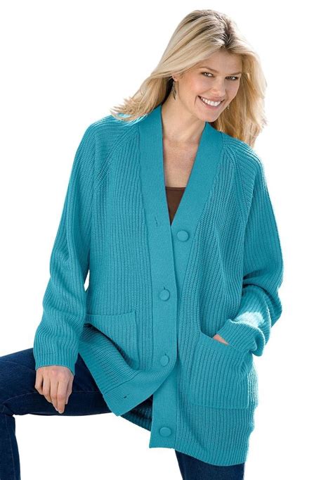 Woman Within Plus Size Shaker Knit Cardigan Review