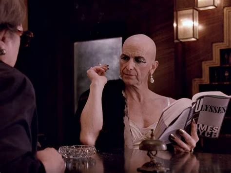first look check out denis o hare in bald drag in ahs hotel clip
