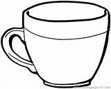 Coloring Printable Cup Pages Teacup Tea High sketch template