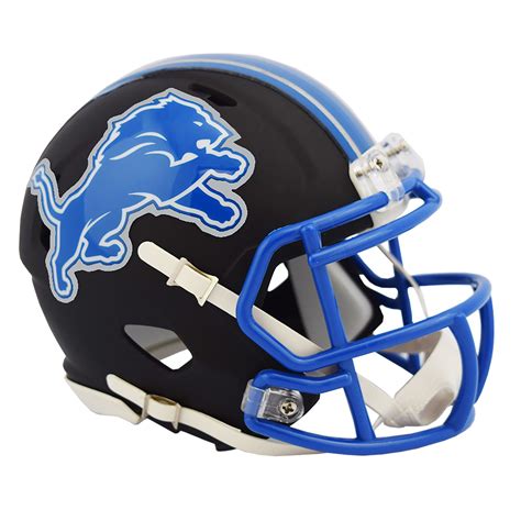 riddell detroit lions black matte alternate speed mini football helmet