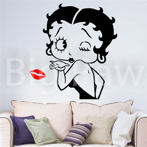 Betty Boop With Sexy Lips Vinyl Wall Art Sticker Decal Etsy