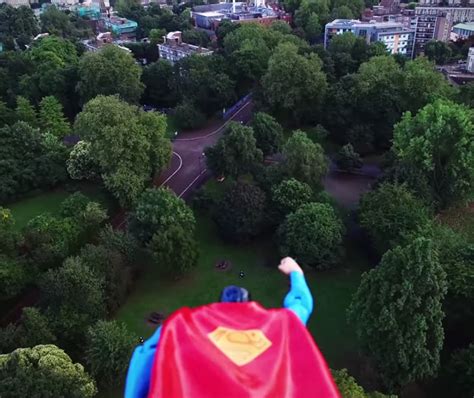 guy tapes superman   drone  records  entire flight hilarity ensues techeblog