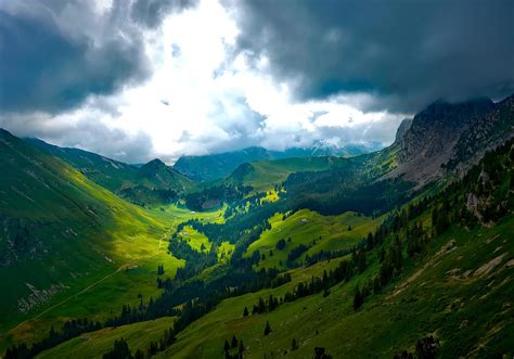 photo valley landscape cloud cloudy dark   jooinn