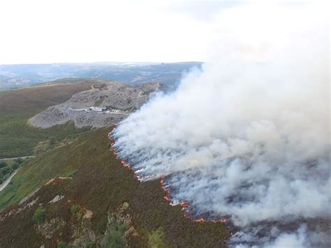 drone footage reveals scale  huge horseshoe pass fire shropshire star