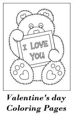 valentine coloring pages   kids valentines day