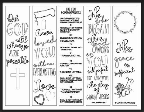 printable christian bookmarks  document template