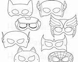 Superhero Mask Template Masks Printable Hero Coloring Super Drawing Etsy Villain Masquerade Masque Héros Coloriage Par Party Heroes Printables Getdrawings sketch template