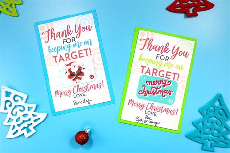 printable  target gift card printable christmas gift card