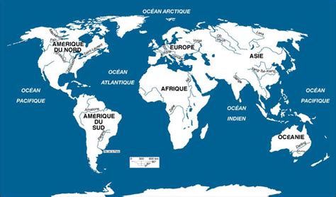 carte des fleuves du monde carte du monde