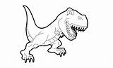 Rex Tyrannosaurus sketch template