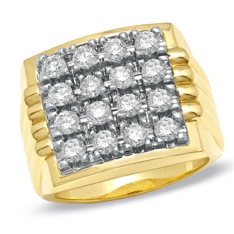 men s 2 ct t w diamond fashion ring in 14k gold online exclusives
