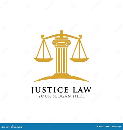 justice law logo design template attorney logo vector design stock
