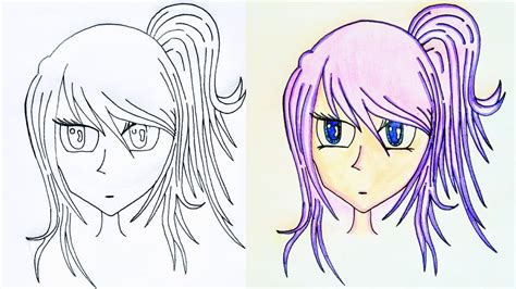 Como Dibujar Un Rostro De Una Chica Anime Manga Fácil
