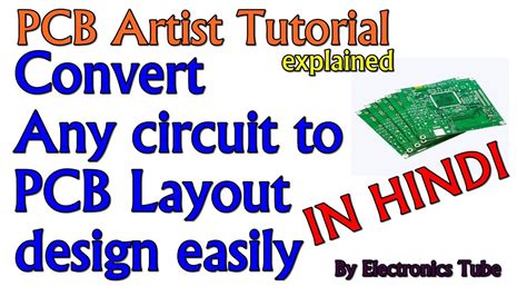 convert circuit  schematic  pcb layout explained  hindi youtube