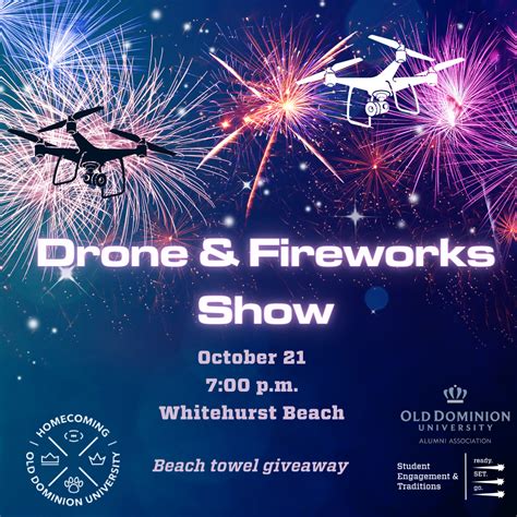 drone fireworks show oct  homecoming student announcements
