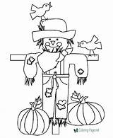Coloring Thanksgiving Pages Printable Scarecrow Pumpkin Color Scary Print Kids Puzzles Sheets Drawings Getcolorings Bird sketch template