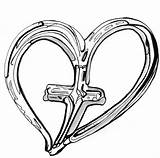 Heart Cross Drawings Drawing Hearts Crosses Cool Clipart Draw Cliparts Sketch Flowers Clip Sketches Library Simple Line Orthodox Clipartbest Trace sketch template
