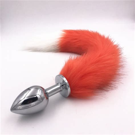 Buy Anal Plug Stainless Steel Butt Plug Orange Red Fox