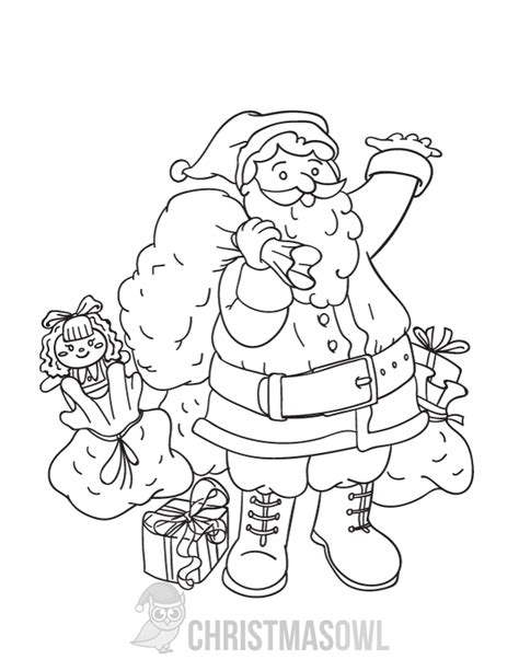 santa claus coloring page