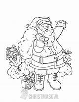 Claus Santa Coloring Pages sketch template