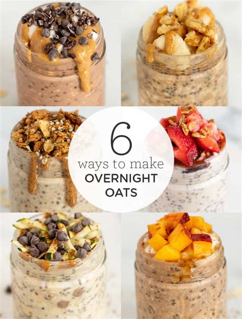 healthy overnight oats recipes easy   breakfasts