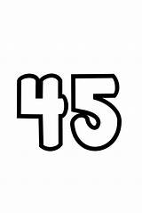 45 Number Bubble Letters Printable sketch template
