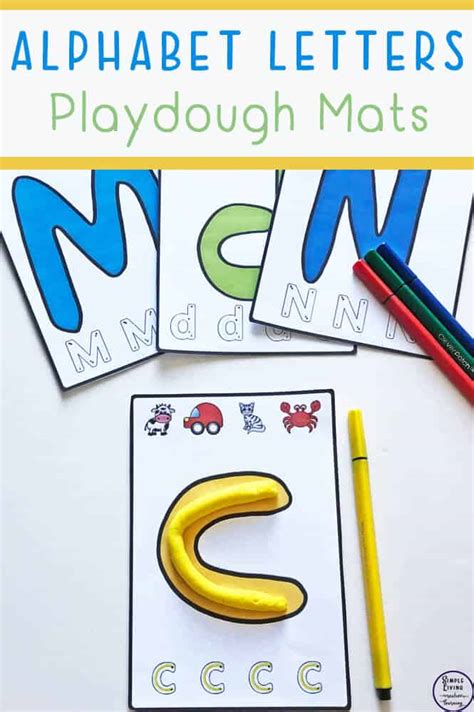 alphabet playdough mats homeschool printables
