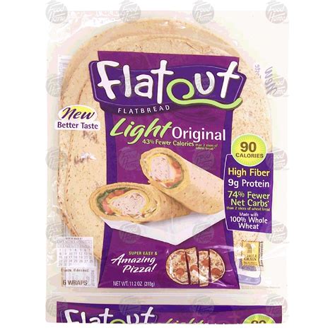Flatout Light Original Flat Bread 6 Wraps 11 2 Oz