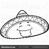 Mexican Sombrero Hat Coloring Drawing Clipart Getcolorings Drawings Getdrawings Paintingvalley sketch template