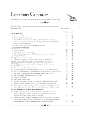 printable executor  estate form  fill  printable