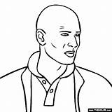 Zidane Zinedine Coloring Pages Thecolor sketch template