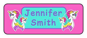 personalized unicorn  tag stickers tags school supply labels