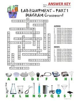 lab equipment crossword  diagram part   editable