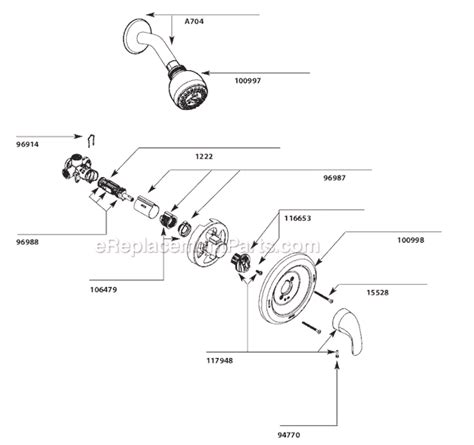 moen bathroom shower faucet parts diagram artcomcrea