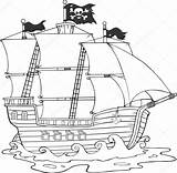 Barco Pirata Piratas Caribe Barcos Navios Navio Jolly Blanco Adultos Branco Clipground sketch template