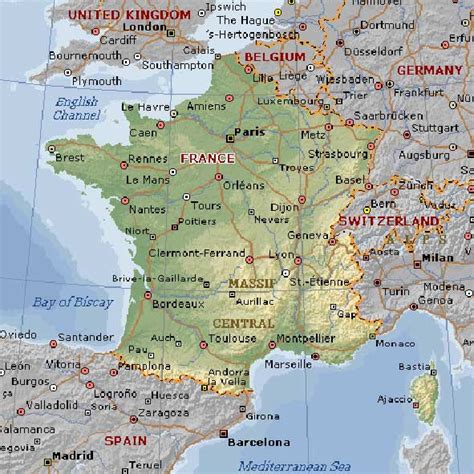 printable maps france geographic map print