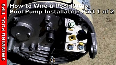wiring  pool pump motor
