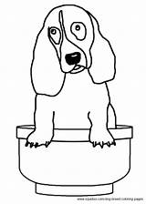 Coloring Dog Basset Hound Breed sketch template