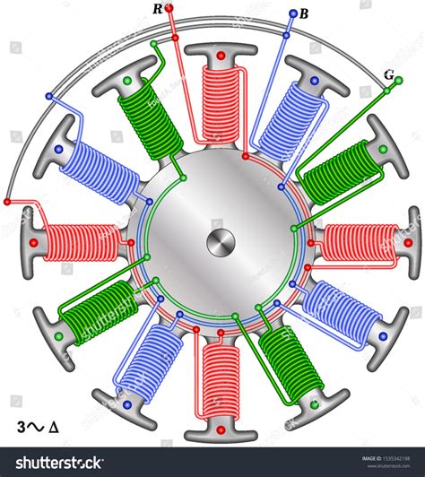 threephase motor winding diagram delta connection  shutterstock