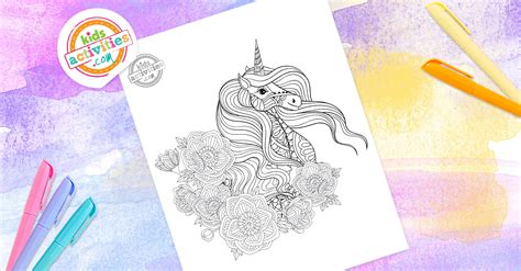 magical unicorn coloring pages  kids  adults kids activities blog