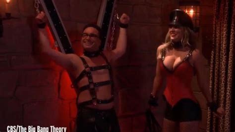 here s kaley cuoco dressed up like a dominatrix for an