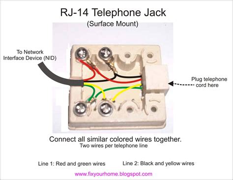 telephone plug wiring diagram