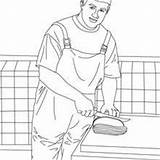 Butcher Coloring Pages Slicing Meat Working His Shop Hellokids Job sketch template